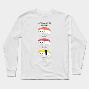 Meow-giri Nigiri Sushi Cats Long Sleeve T-Shirt